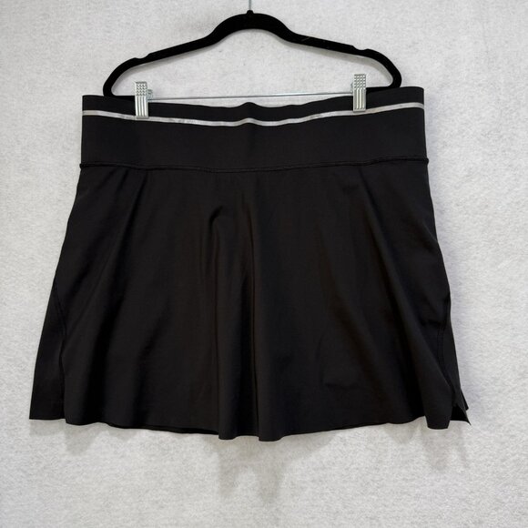 Athleta Skort Womens XLT Black Reflective Run Shorts Built In Pockets Activewear - Picture 1 of 14